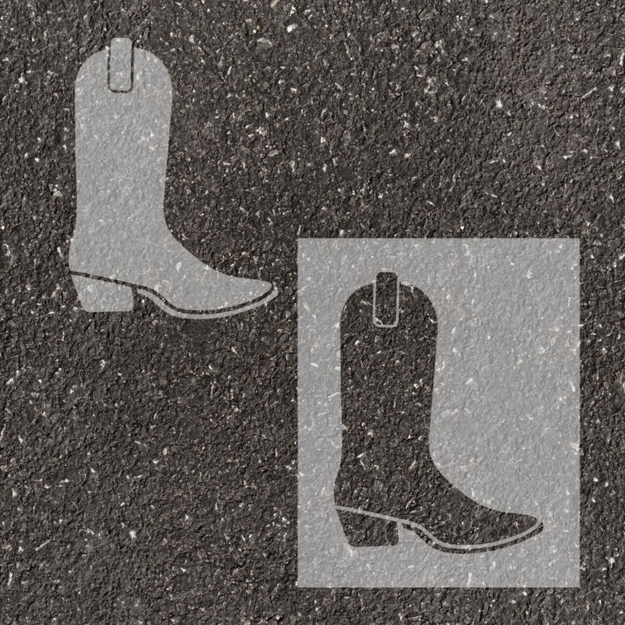 Cowboy Boot Parking Space Stencil | High School Senior Parking Spot | Reusable | Stencil Ease |